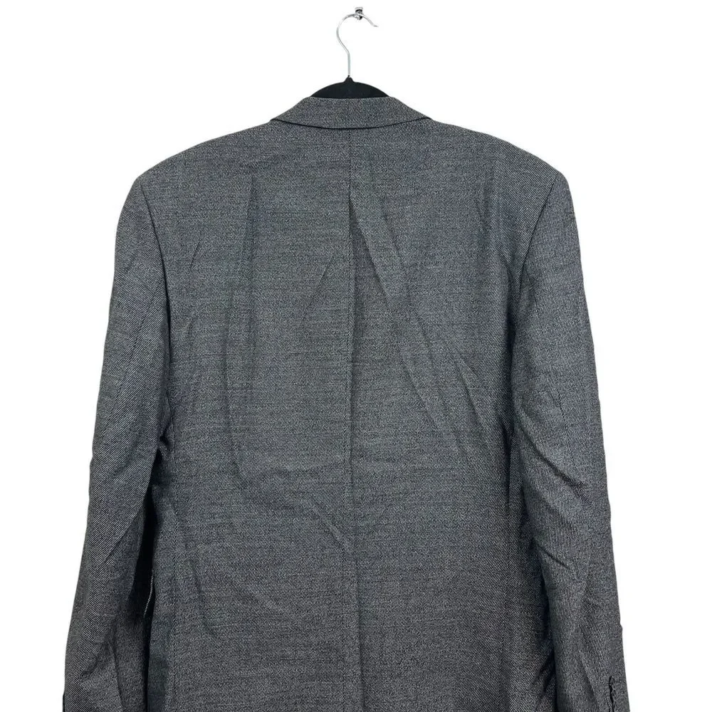 Atelier Tornio Mens Virgin Wool Suit Blazer Suit Ventless‎ Pockets Gray Sz 44L